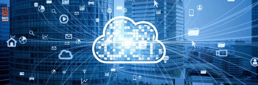Illustration depicting the future of cloud computing, showcasing AI integration, enhanced security, and evolving cloud technologies.